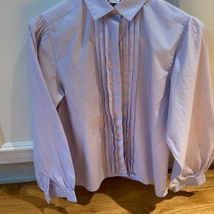 Petite lavender button down shirt. Jason Prescott.